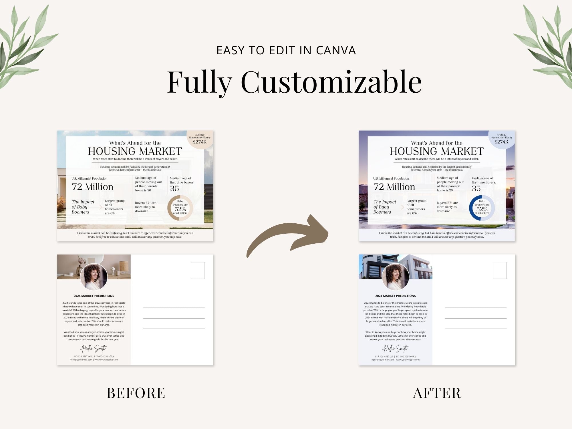 Real Estate Postcard Bundle- Beautifully designed postcards for real estate marketing.
