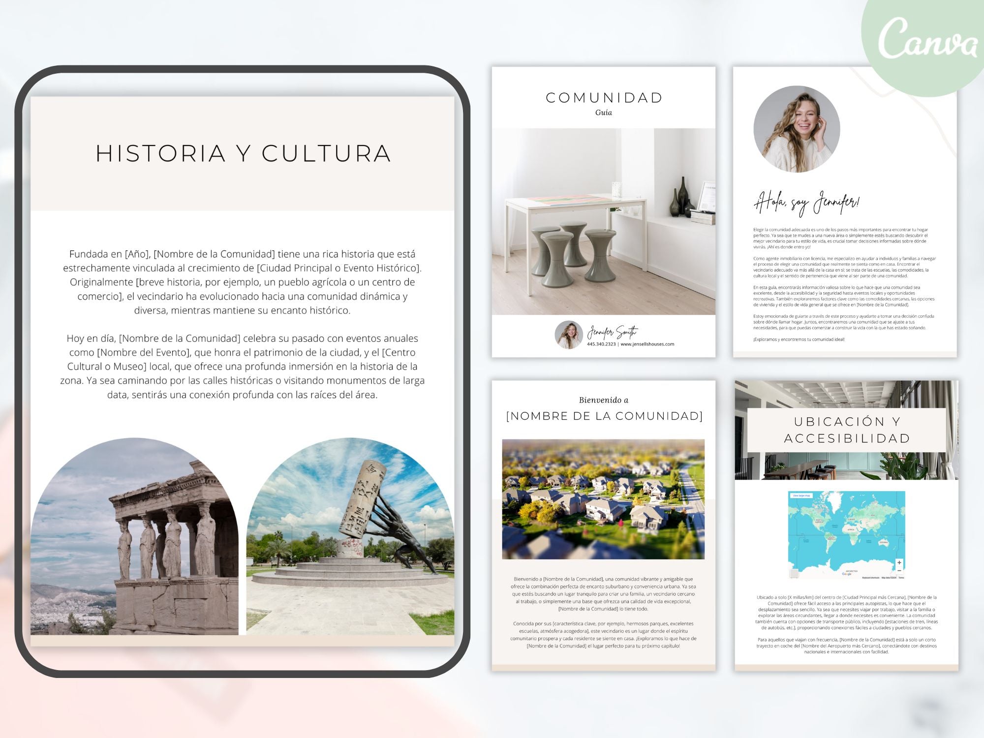Minimal Spanish community guide offering essential insights for homebuyers.
