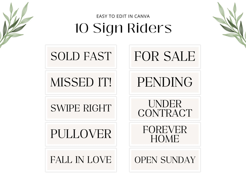 Beige Luxury Yard Signs - Sophisticated yard signs designed for premium real estate listings.