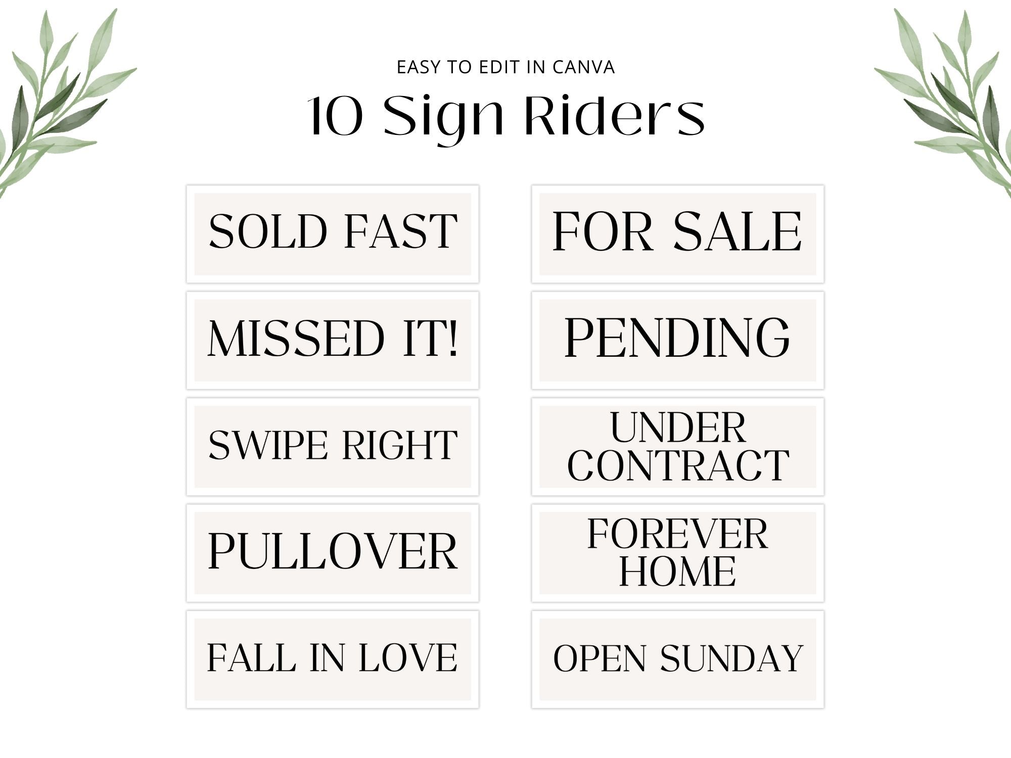 Beige Luxury Yard Signs - Sophisticated yard signs designed for premium real estate listings.