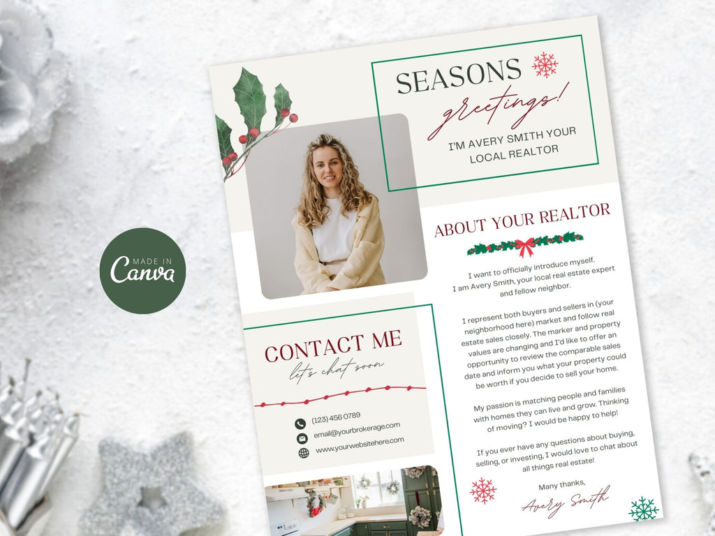 Real Estate Winter Holiday Letter - Expressing Warm Holiday Greetings and Gratitude to Clients and the Community