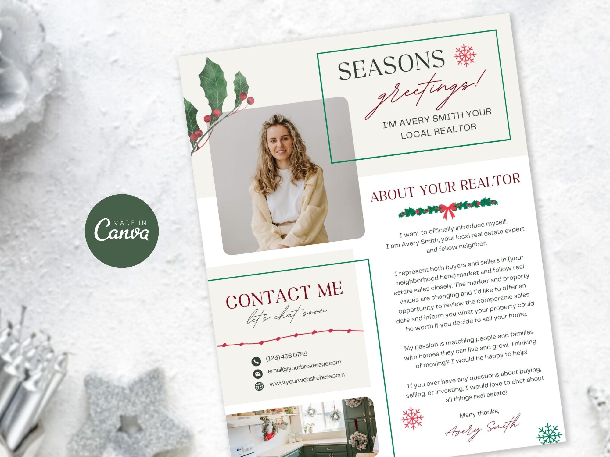 Real Estate Winter Holiday Letter - Expressing Warm Holiday Greetings and Gratitude to Clients and the Community
