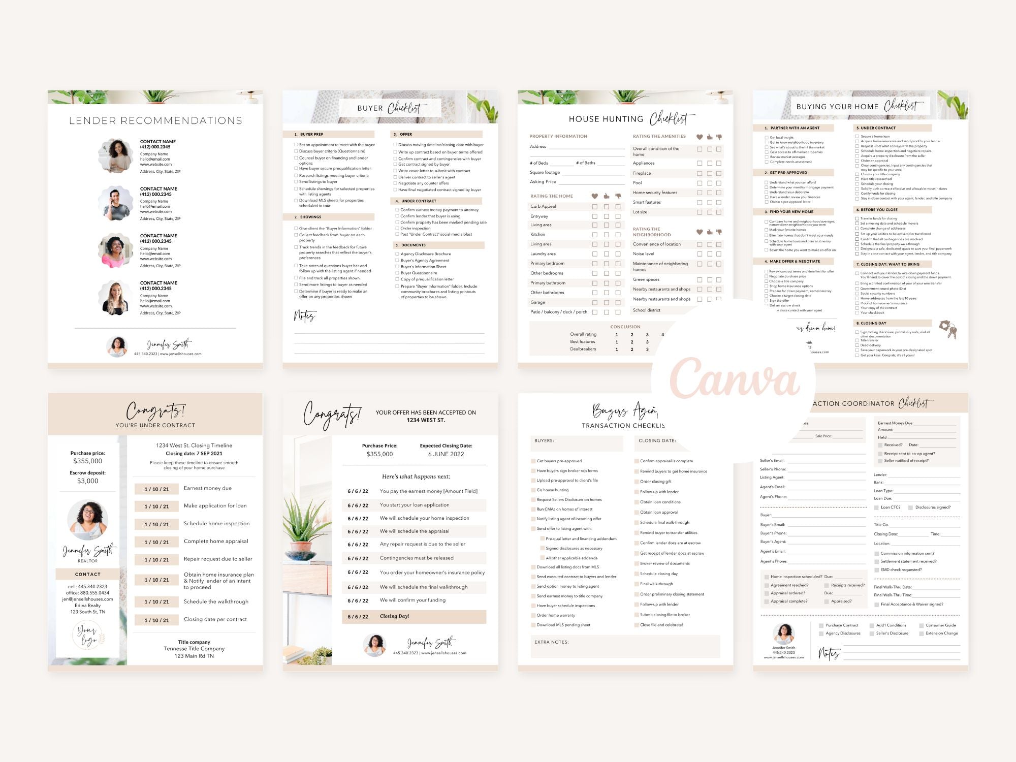 Real Estate Buyer Checklists Bundle - Versatile and editable templates for guiding buyers seamlessly through the real estate buying process, providing comprehensive tools for an organized and informed experience.