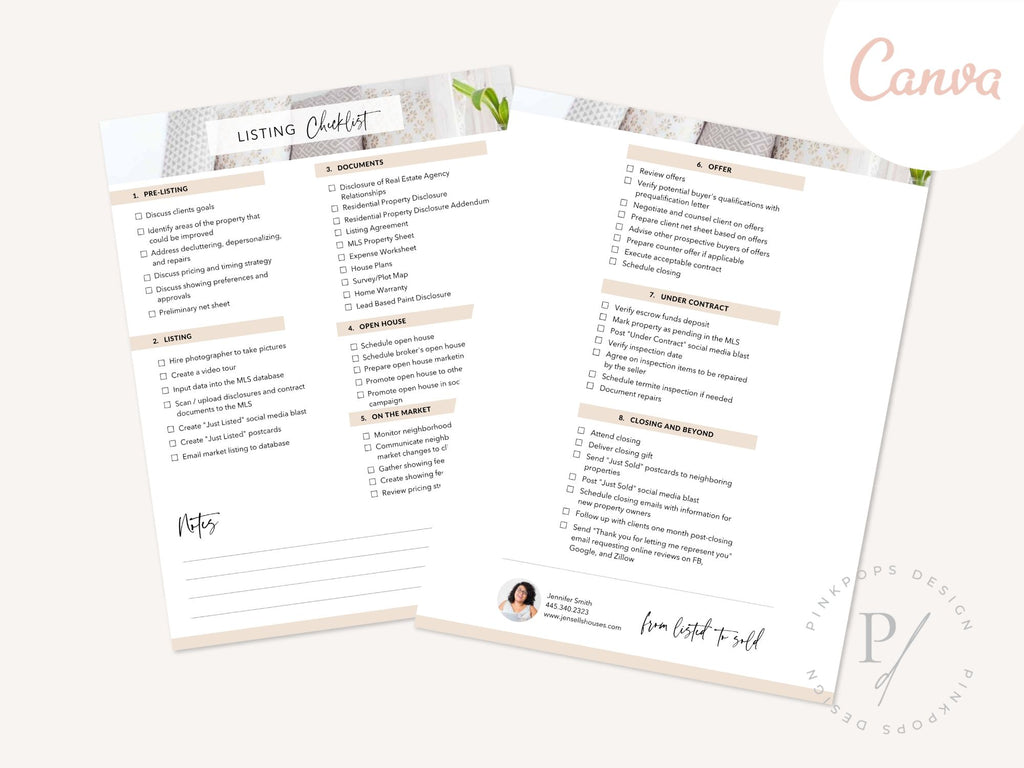 Real Estate Buyer & Listing Checklist - Comprehensive and editable template for organized and efficient real estate transactions.