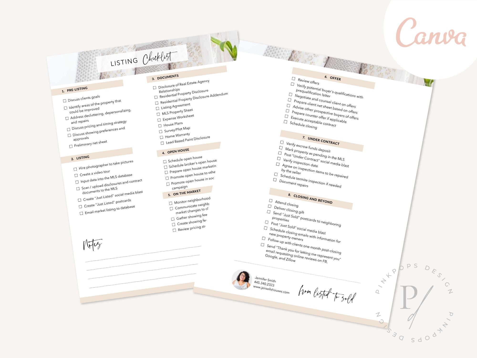 Real Estate Buyer & Listing Checklist - Comprehensive and editable template for organized and efficient real estate transactions.