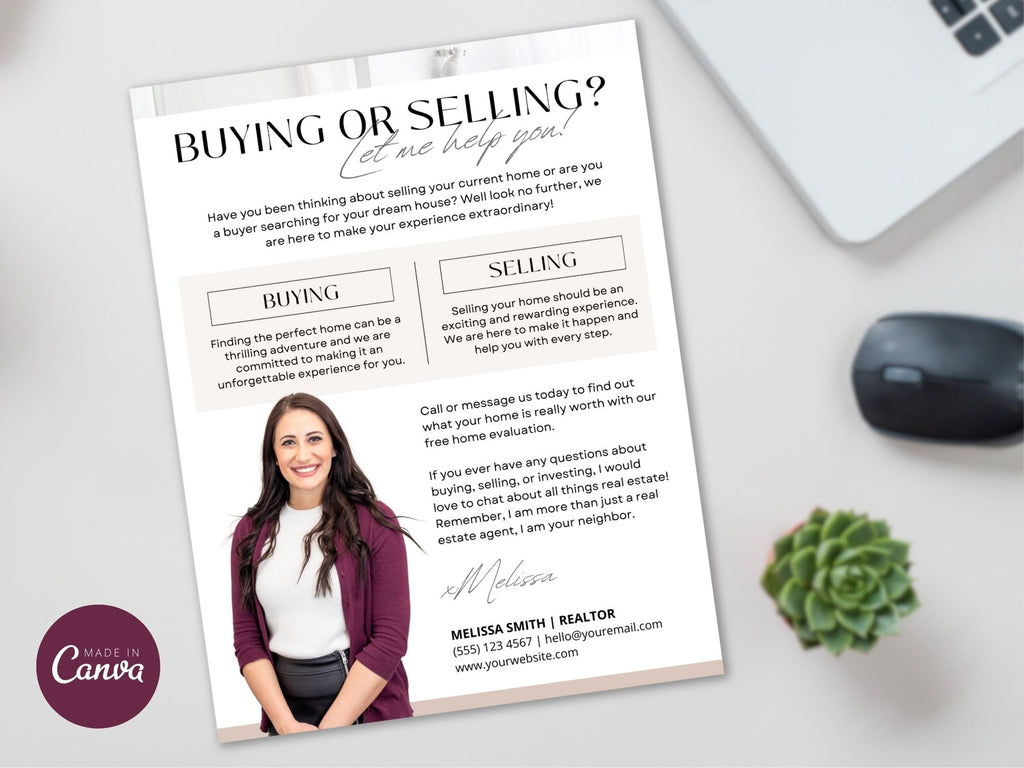 Buying or Selling Real Estate Letter Vol 02 - Versatile letter catering to both buyers and sellers, showcasing real estate expertise and providing valuable insights