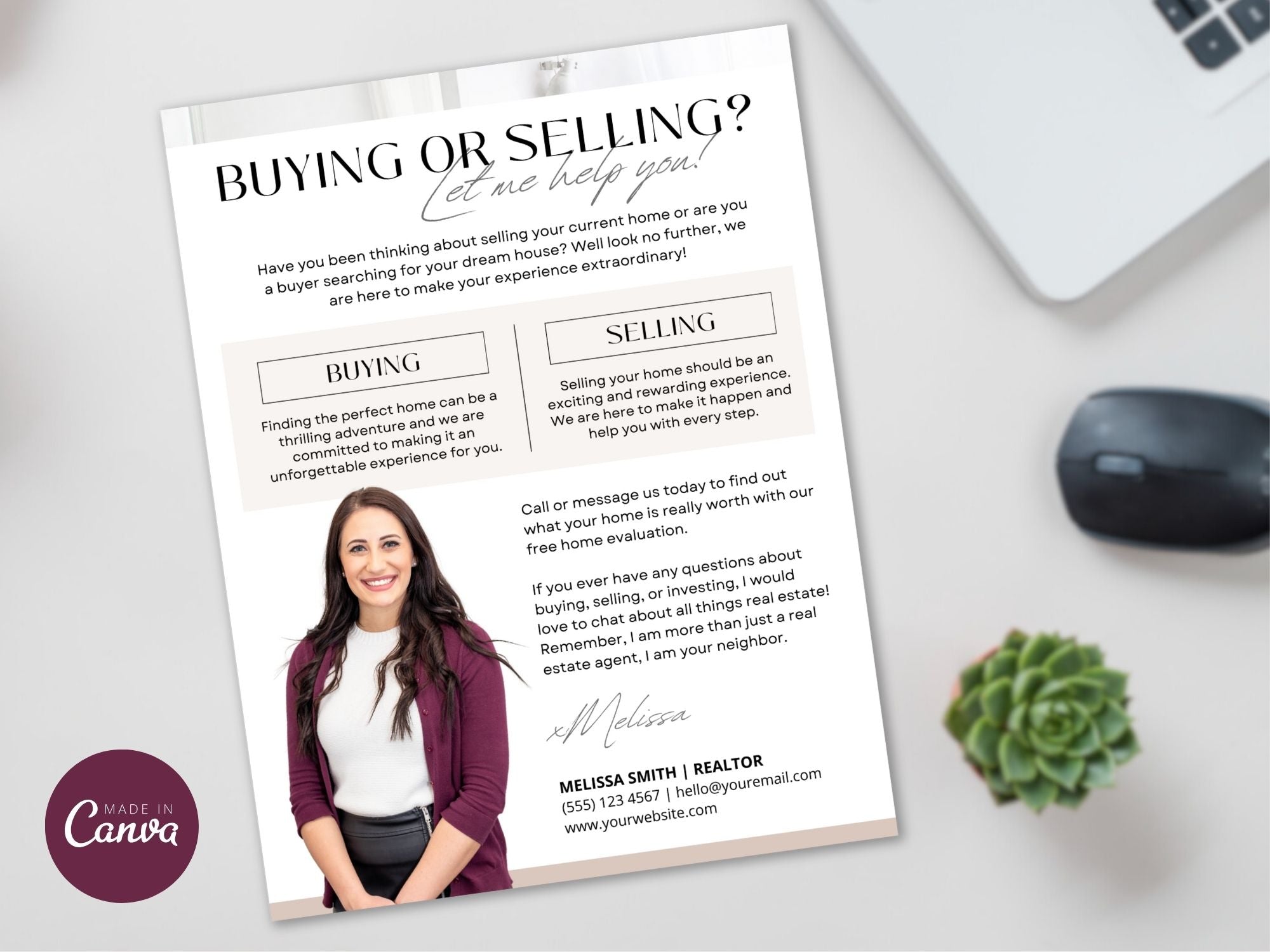 Buying or Selling Real Estate Letter Vol 02 - Versatile letter catering to both buyers and sellers, showcasing real estate expertise and providing valuable insights