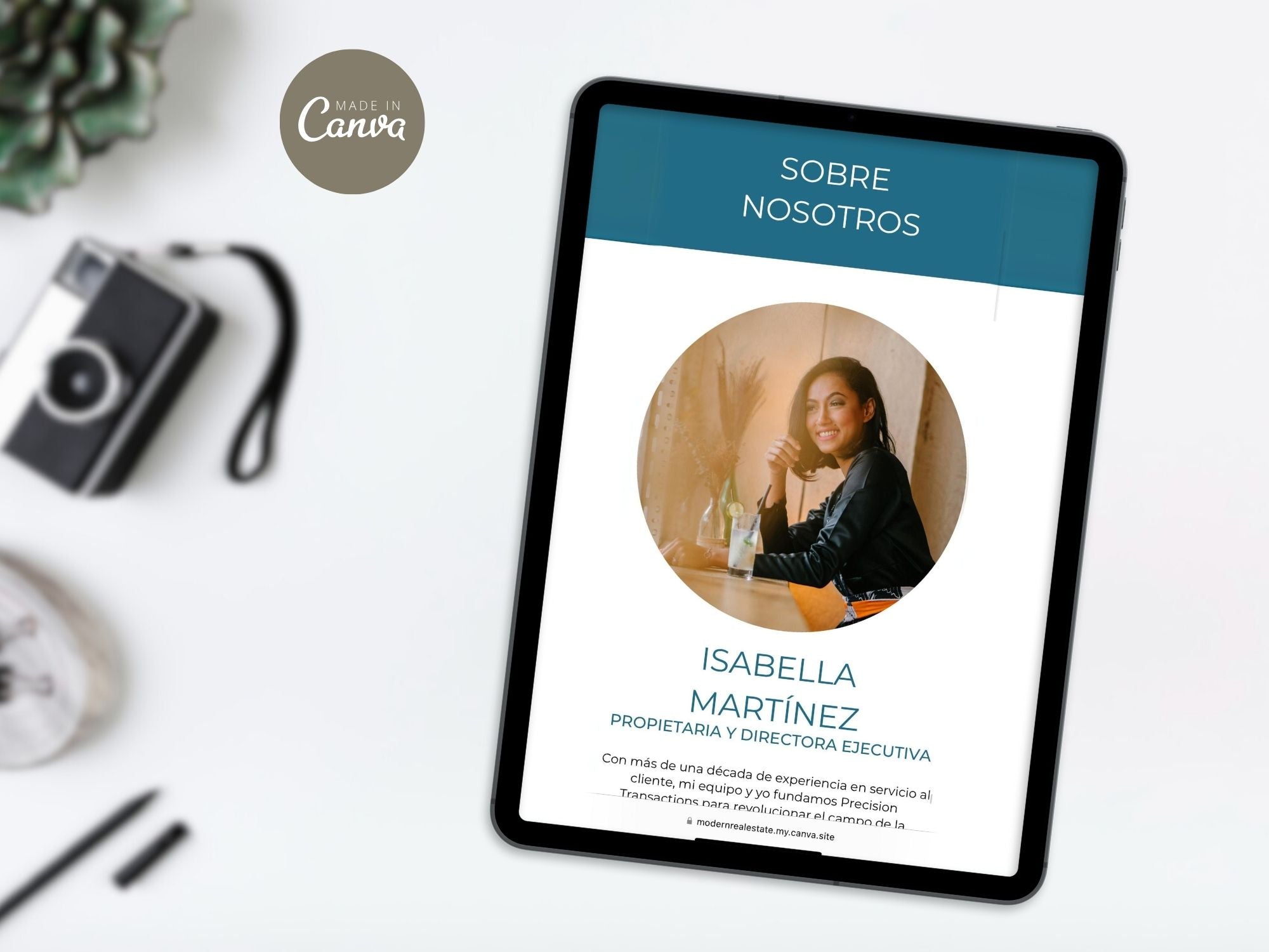  Spanish Transaction Coordinator Canva Site Vol 01- Efficient site template for managing real  estate transactions.