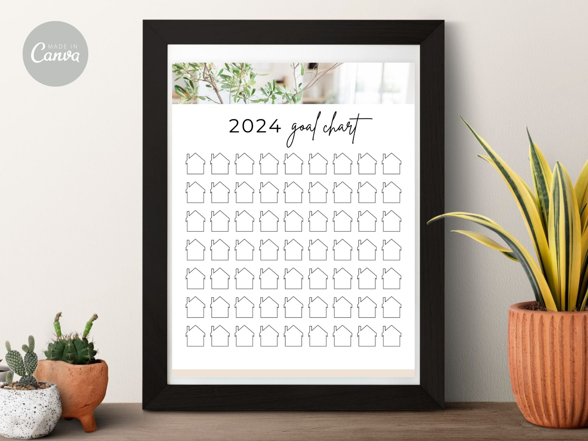 Real Estate 2024 Realtor Goal Chart - Comprehensive chart for goal setting and tracking, providing a motivational and practical tool for achieving real estate milestones in the year 2024.