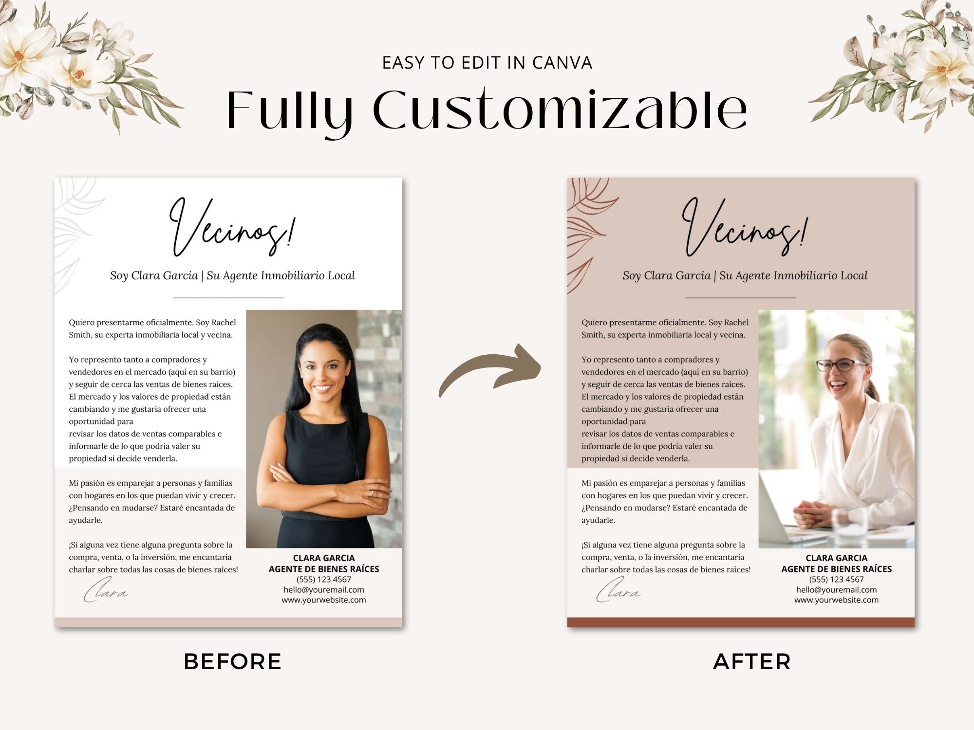 Real Estate 'Hello Neighbors' Letter in Spanish Vol. 02 - Connect effectively with your community by introducing your real estate services with this personalized digital letter.