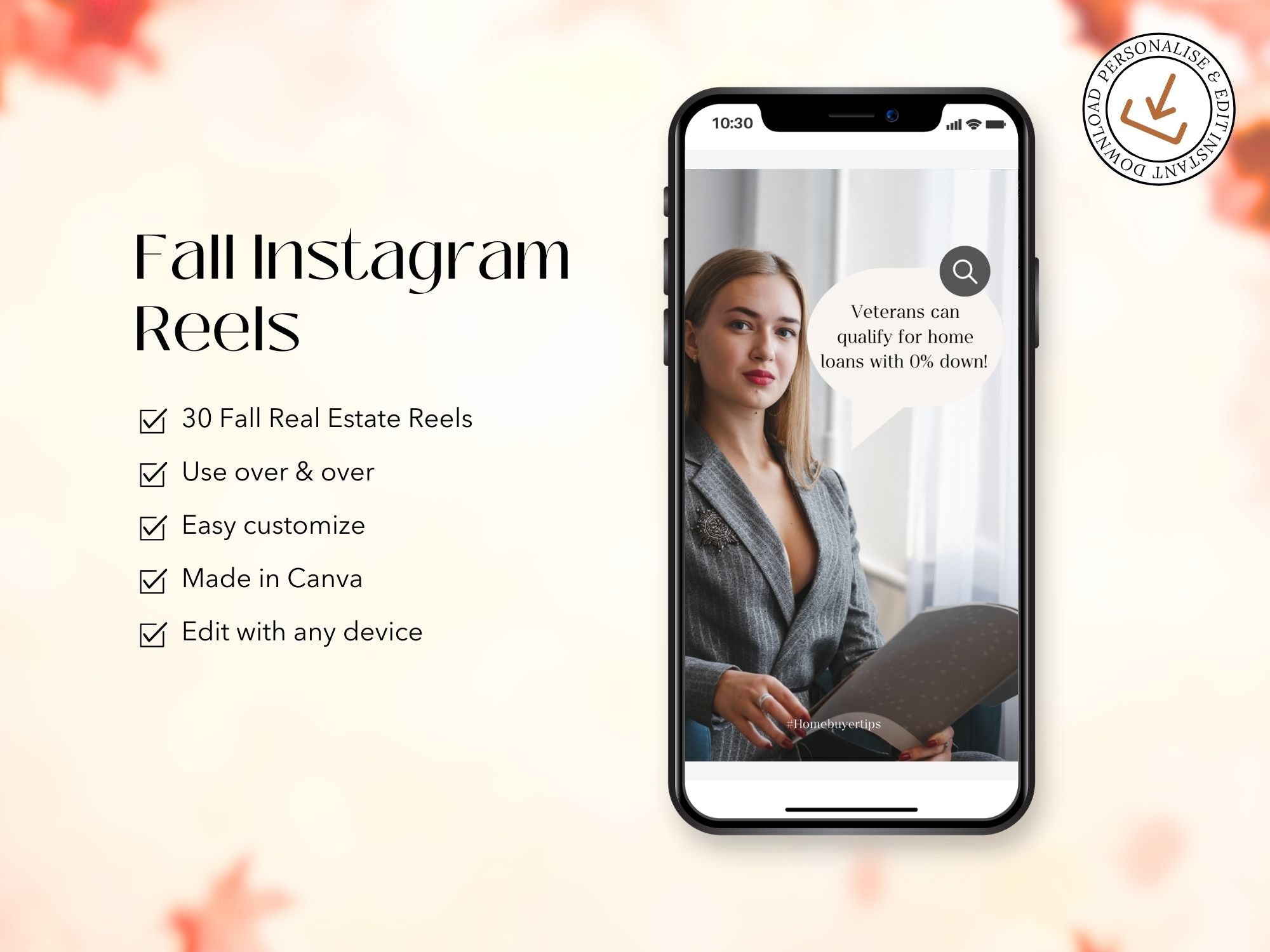 Fall Instagram Reels Vol 01 - Seasonal real estate-themed reels for autumn promotions.