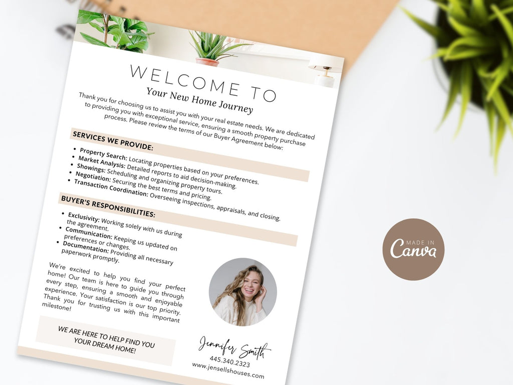 Buyer Agreement Letter Vol 01 - Professional template for real estate agents to formalize buyer agreements.