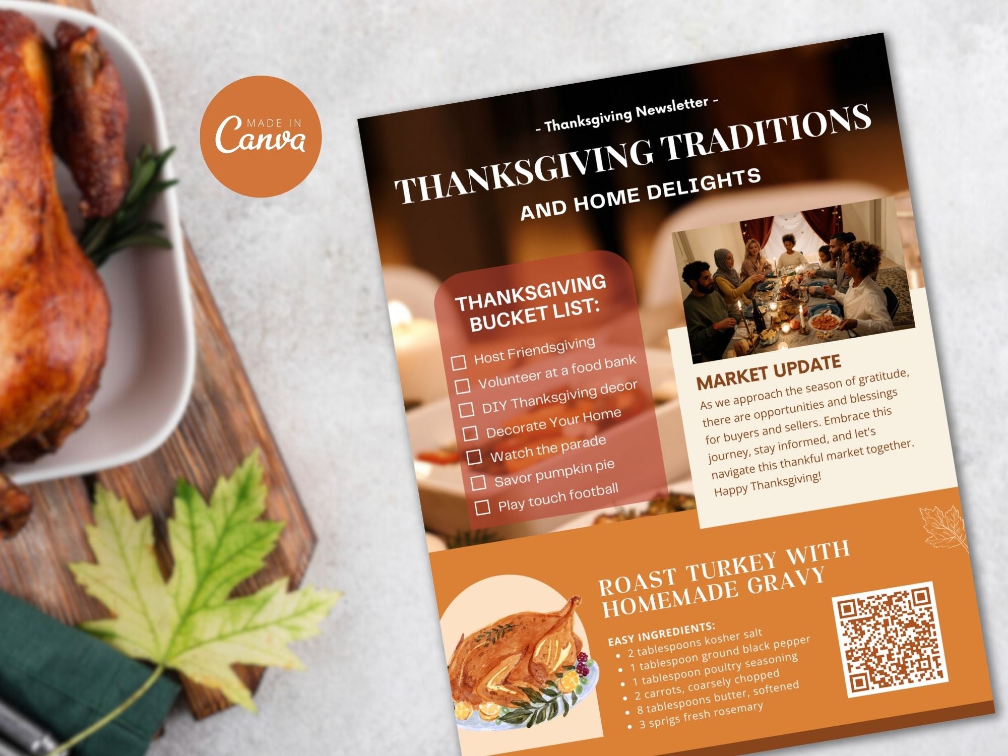 Real Estate Thanksgiving Newsletter 2023 - Professionally crafted newsletter template for expressing gratitude, sharing seasonal insights, and staying connected with your audience during the Thanksgiving season.
