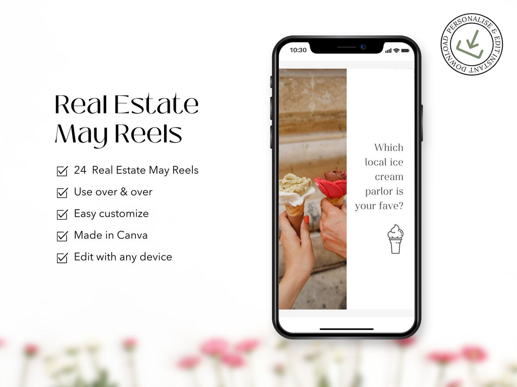 Editable May real estate Instagram reels for agents