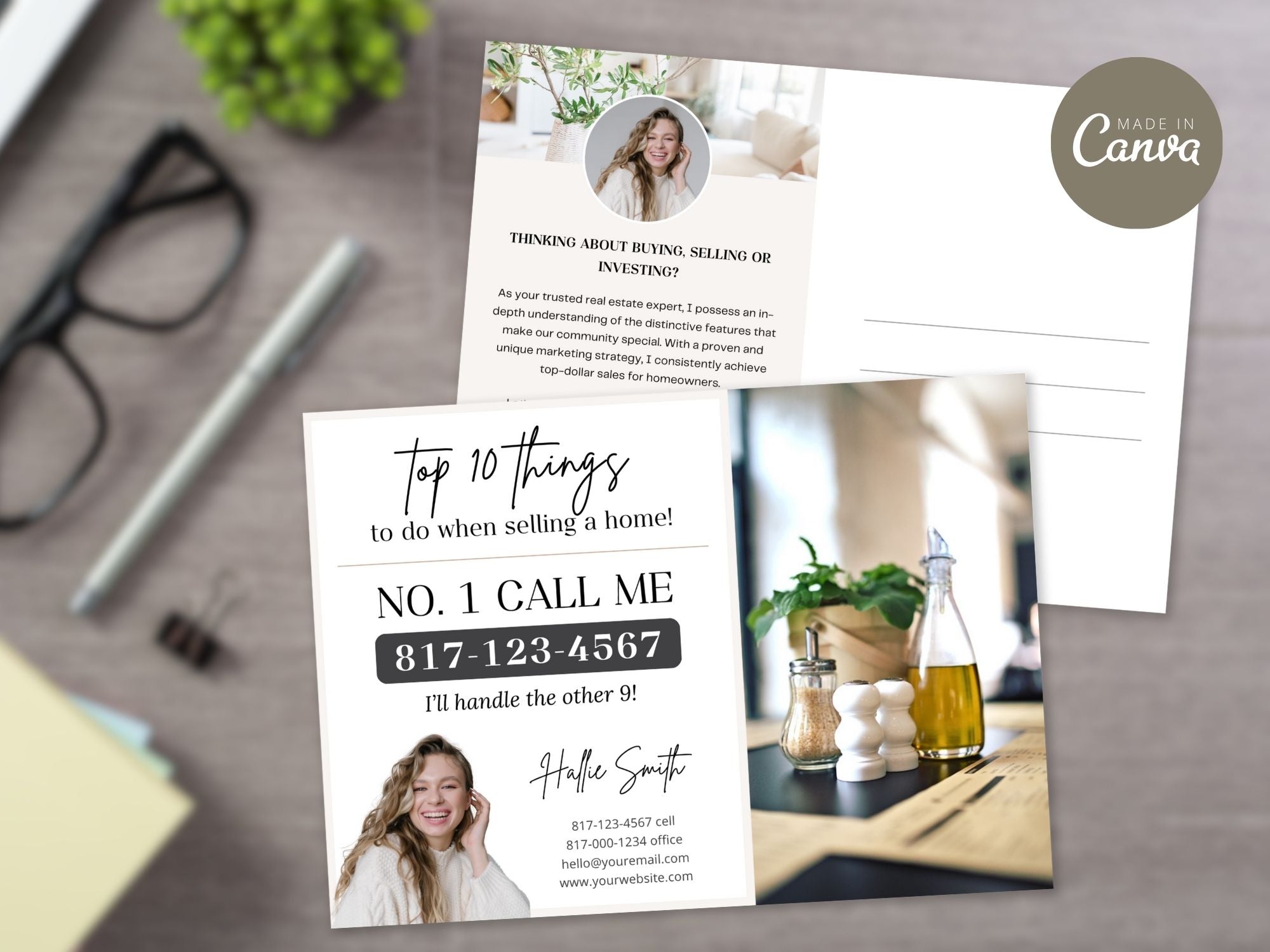 Call Me Real Estate Postcard Vol 01 - Engaging postcard template designed to encourage inquiries and client engagement.