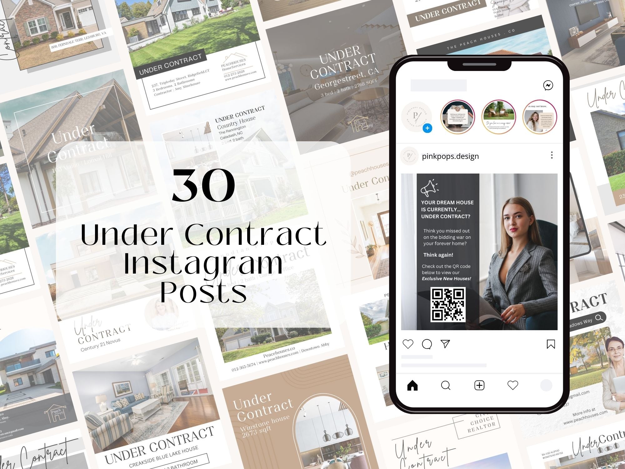 Under Contract Instagram Posts - Celebrate real estate successes with captivating visuals.