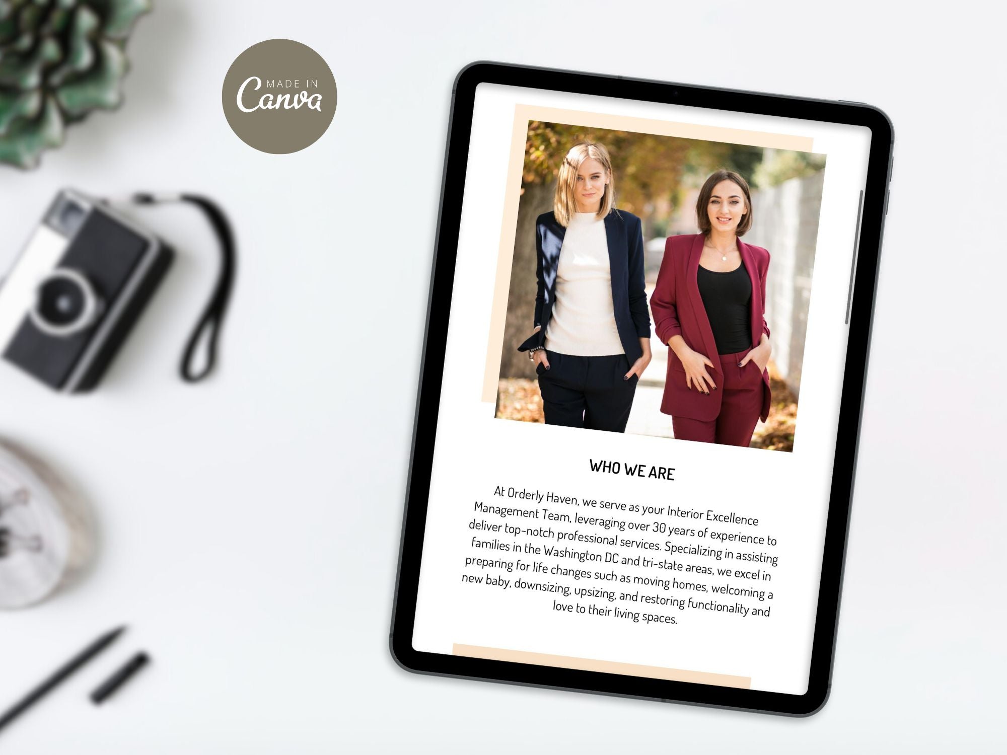 Professional Home Organization Canva Site - Comprehensive and user-friendly online platform for home organizers.