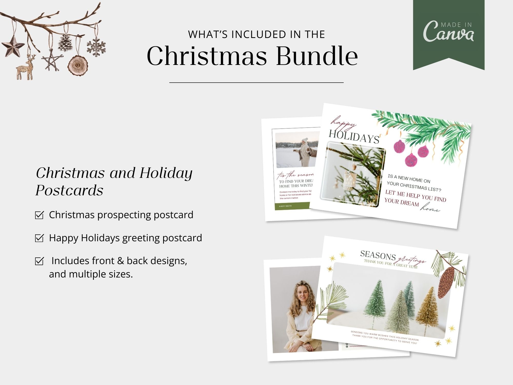 Real Estate Christmas Bundle: A Festive Collection of Templates for Spreading Joy and Cheer in Real Estate Marketing