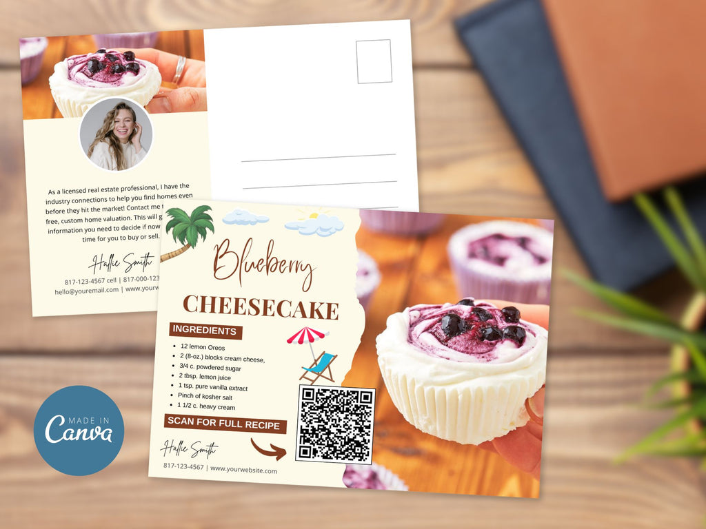 Summer Real Estate Recipe Postcards - Embrace the flavors of the season with refreshing recipes and vibrant postcards.