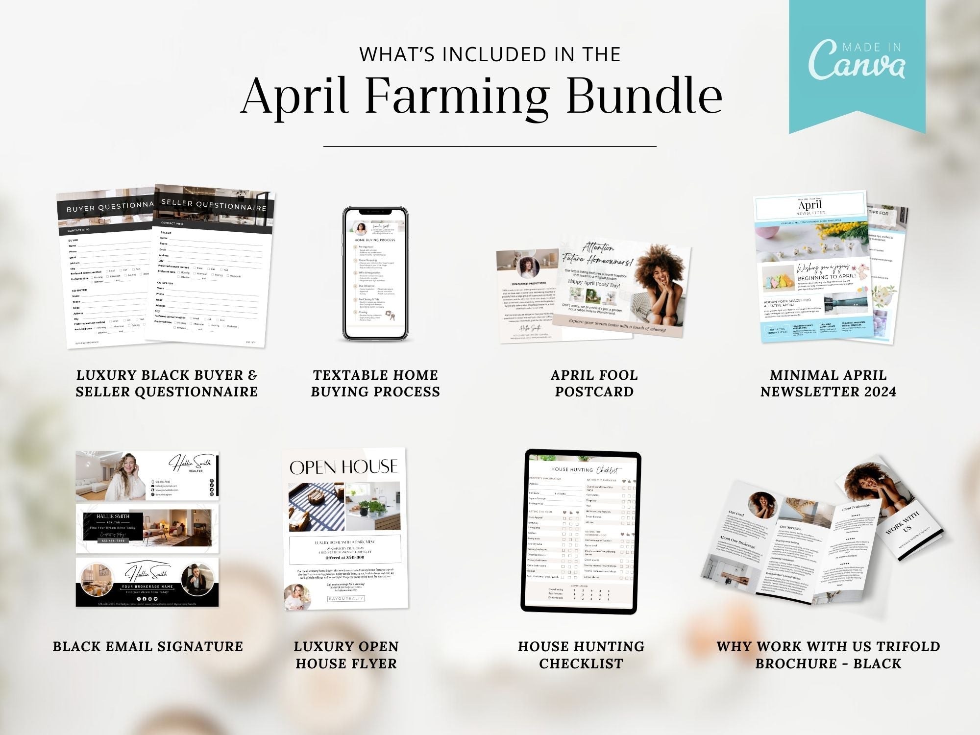 April Farming Bundle - Essential tools and resources for real estate farming in April.