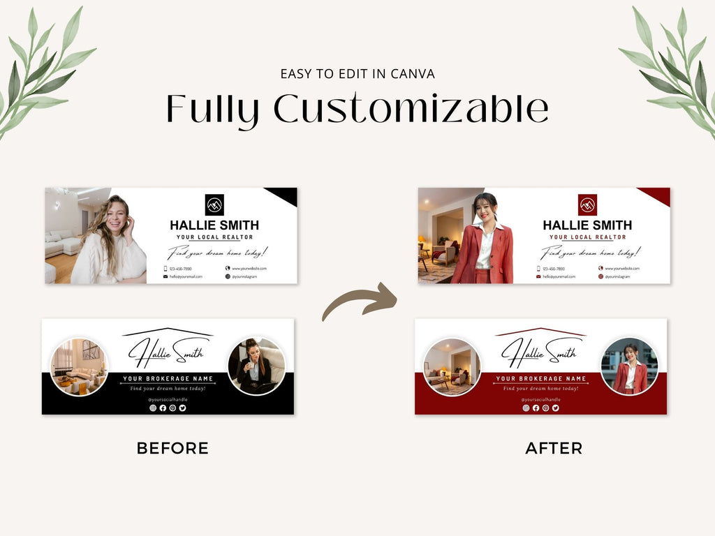 Real Estate Black Facebook Covers Vol 01 - Sophisticated black-themed covers for real estate professionals' Facebook pages.