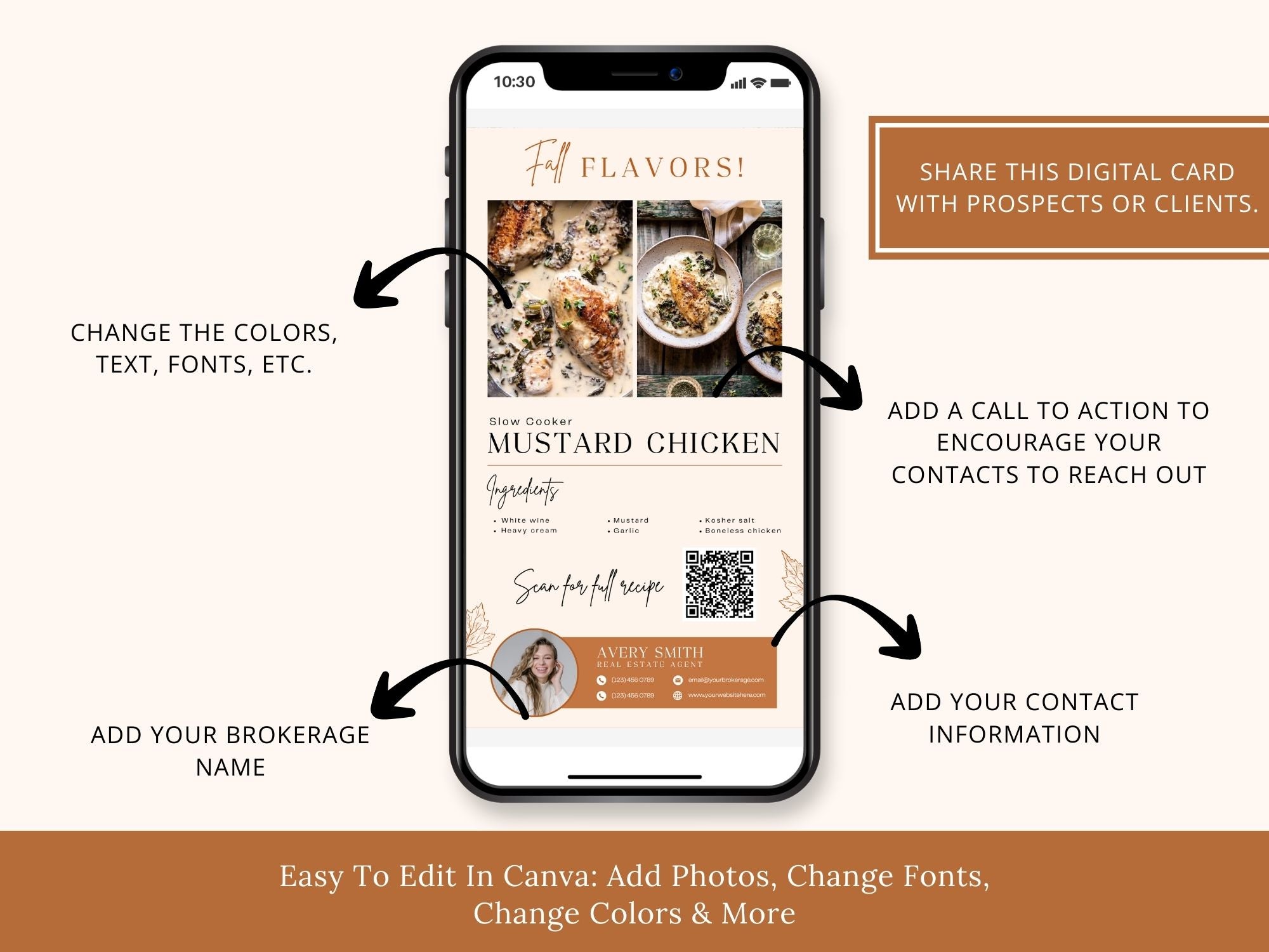 Fall Recipe Textables Vol 01 - Real estate-focused seasonal designs for social media and client
engagement.