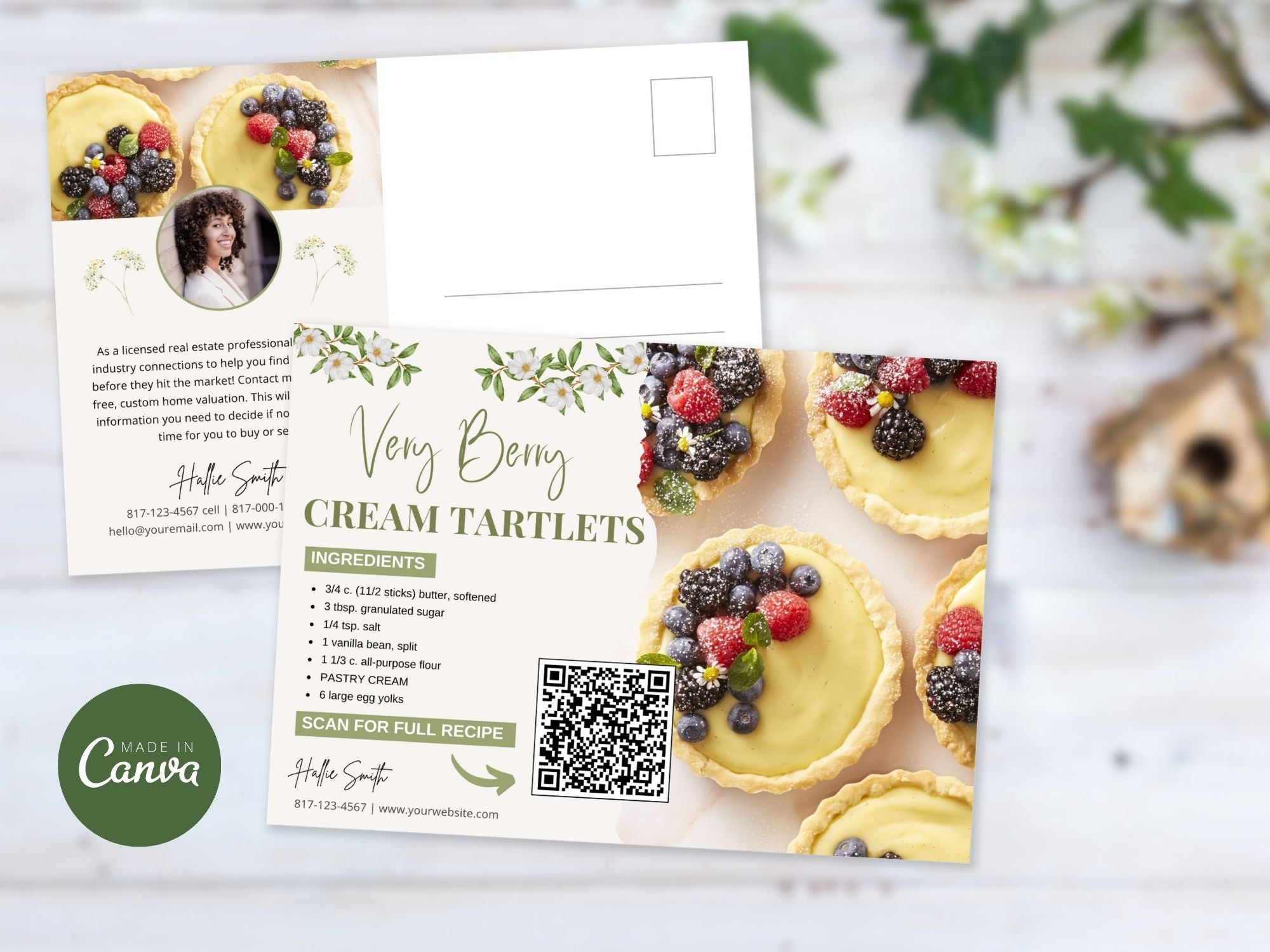 Spring Recipe Postcard Bundle - Professionally designed real estate postcards featuring fresh and seasonal recipes.