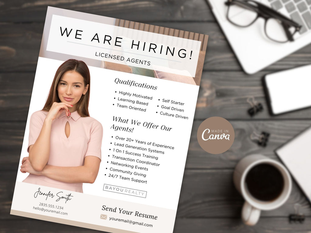 Agent Recruitment Flyer- Professionally designed flyer for recruiting real estate agents.