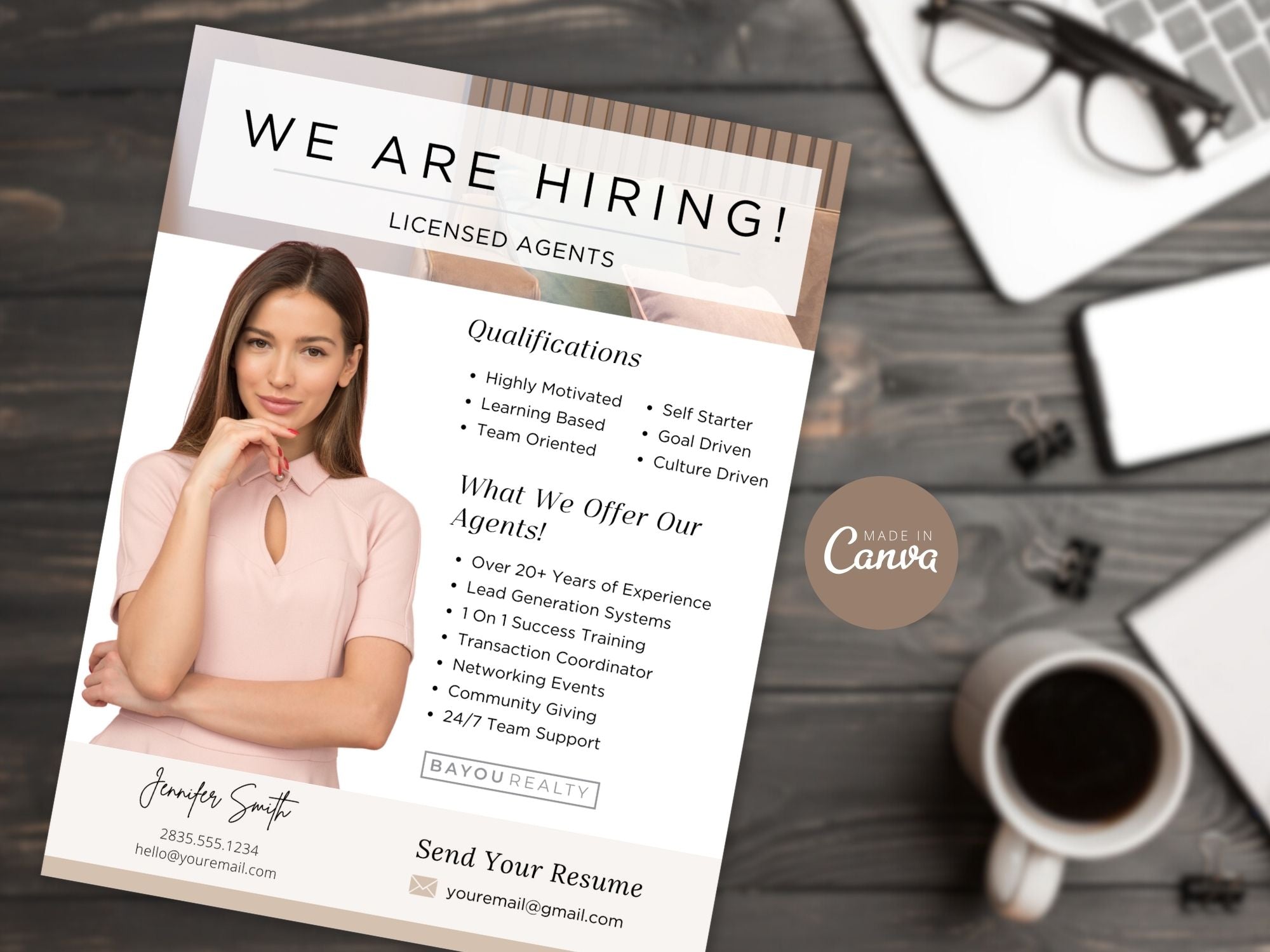 Agent Recruitment Flyer- Professionally designed flyer for recruiting real estate agents.