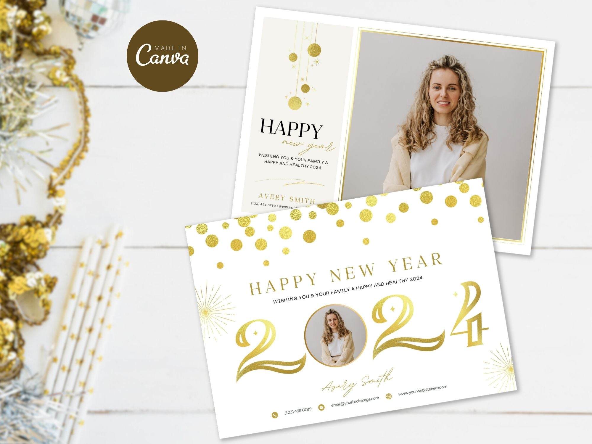 Real Estate Happy New Year Postcard 2024 Vol 01: Welcoming the New Year with Warm Wishes for Clients and the Community