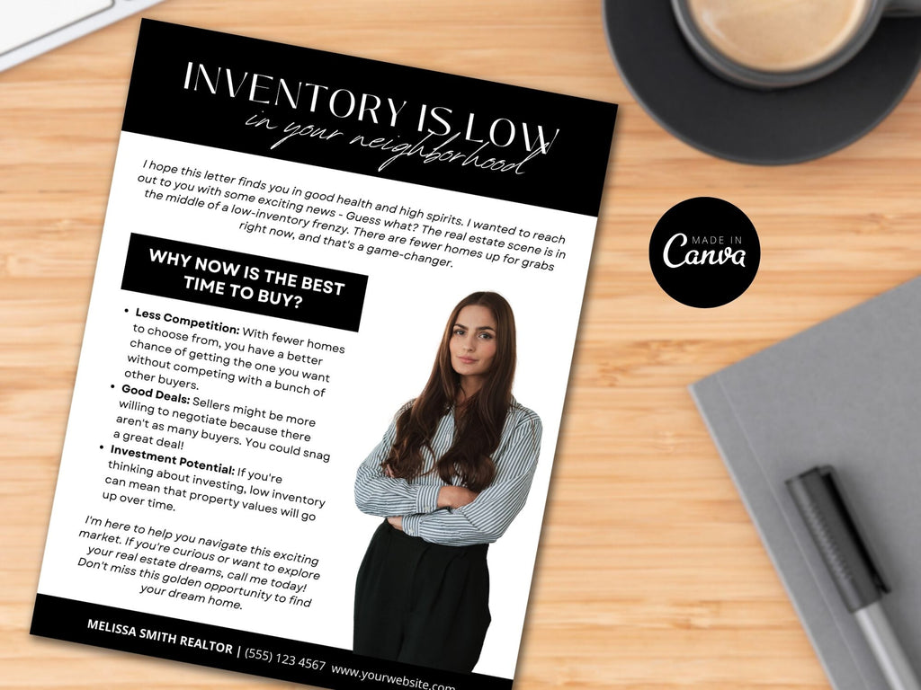 Low Inventory Real Estate Letter Vol 02 - Professionally crafted letter addressing market conditions, offering insights and strategies for buyers and sellers in the low inventory real estate market.