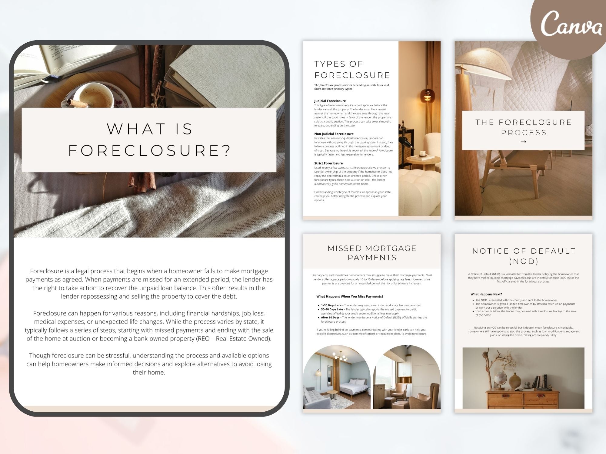 Editable foreclosure guide for real estate agents
