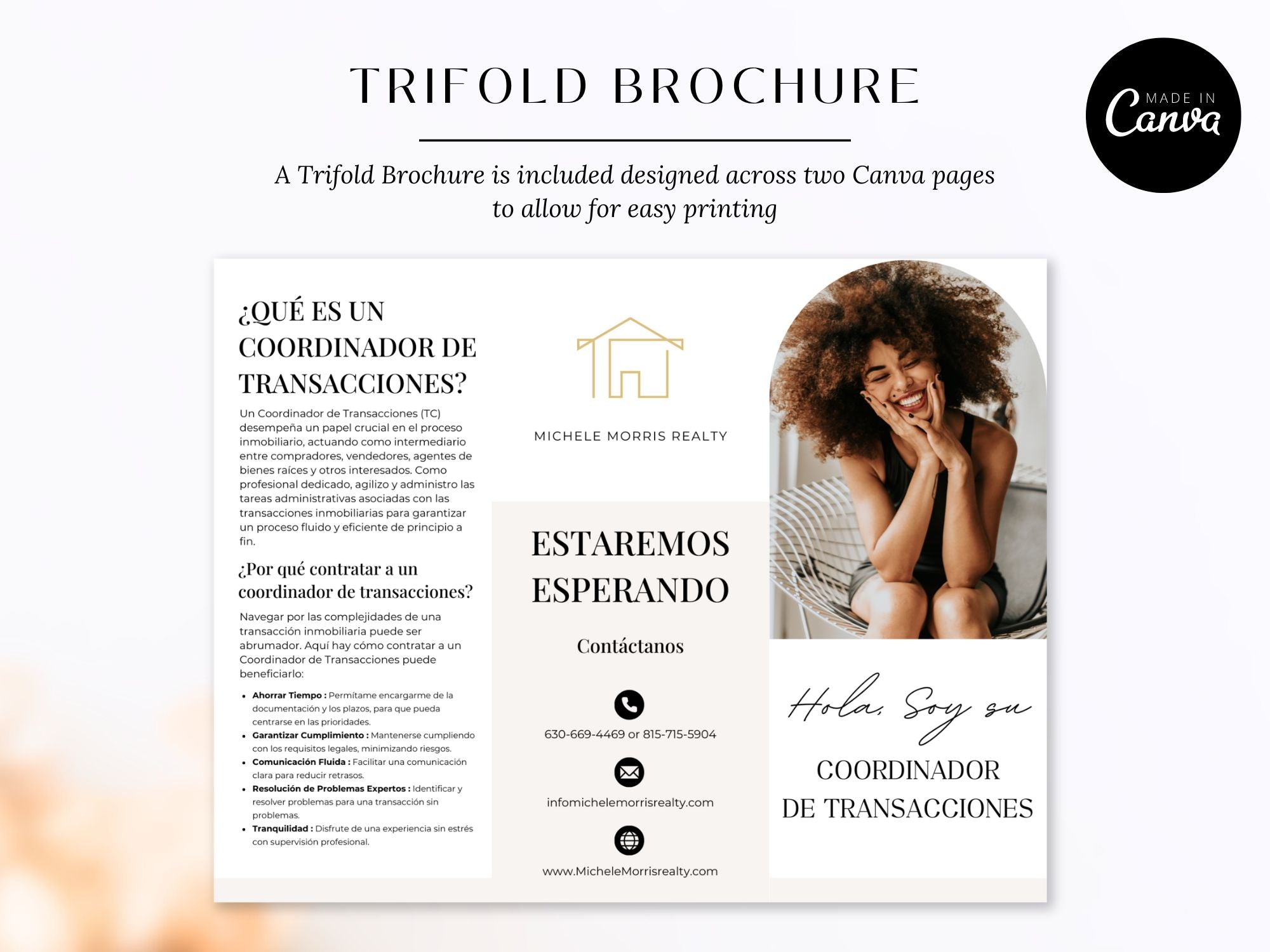 Spanish Transaction Coordinator Brochure - Impress your clients with clear communication and seamless transactions.