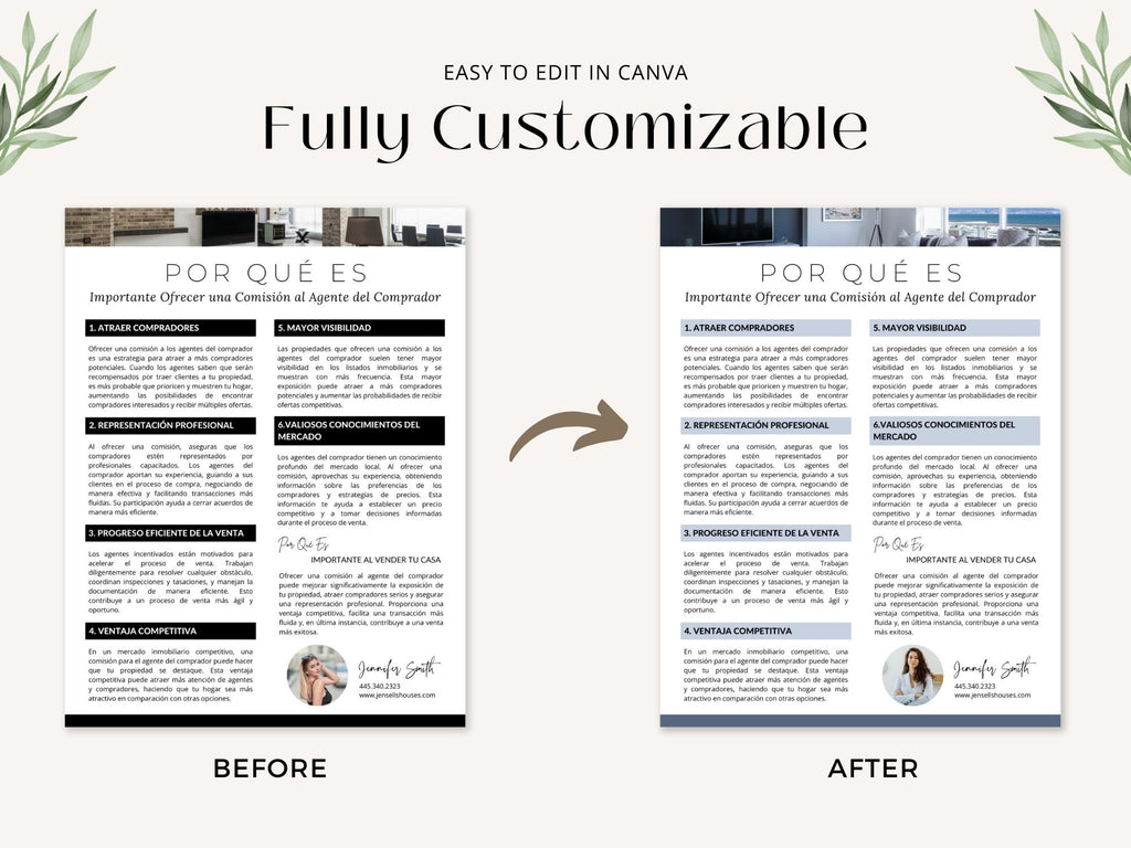 Spanish Buyer Agent Commission Sheets Vol 02 - Real estate commission and representation
sheets in Spanish for agents and clients.