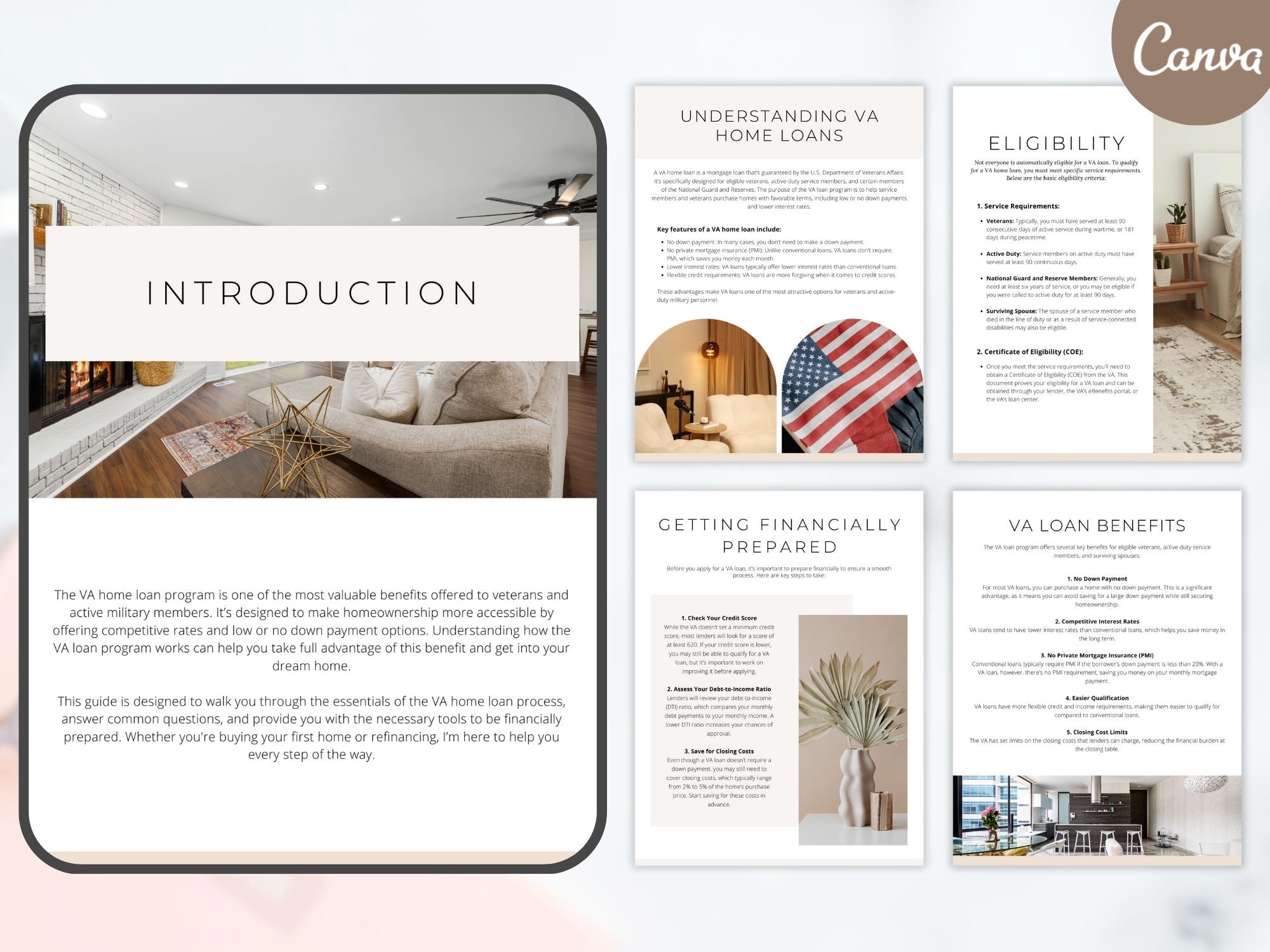 Editable Veteran Loan Guide for real estate professionals