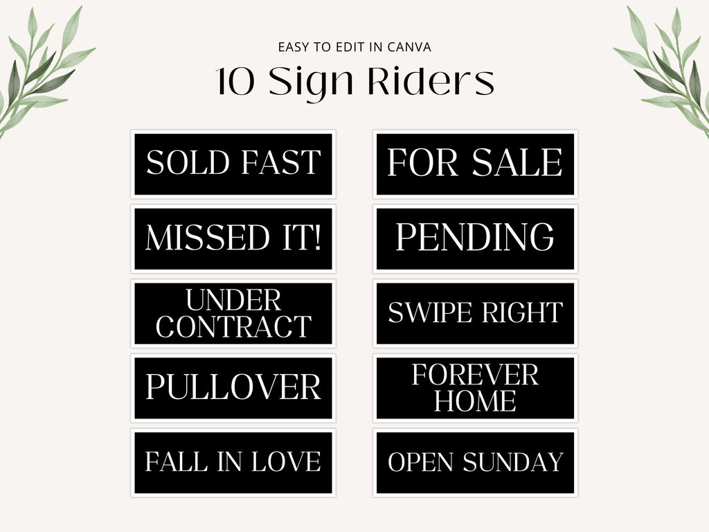 Black Luxury Yard Signs - Elegant and sophisticated yard signs for premium real estate listings.