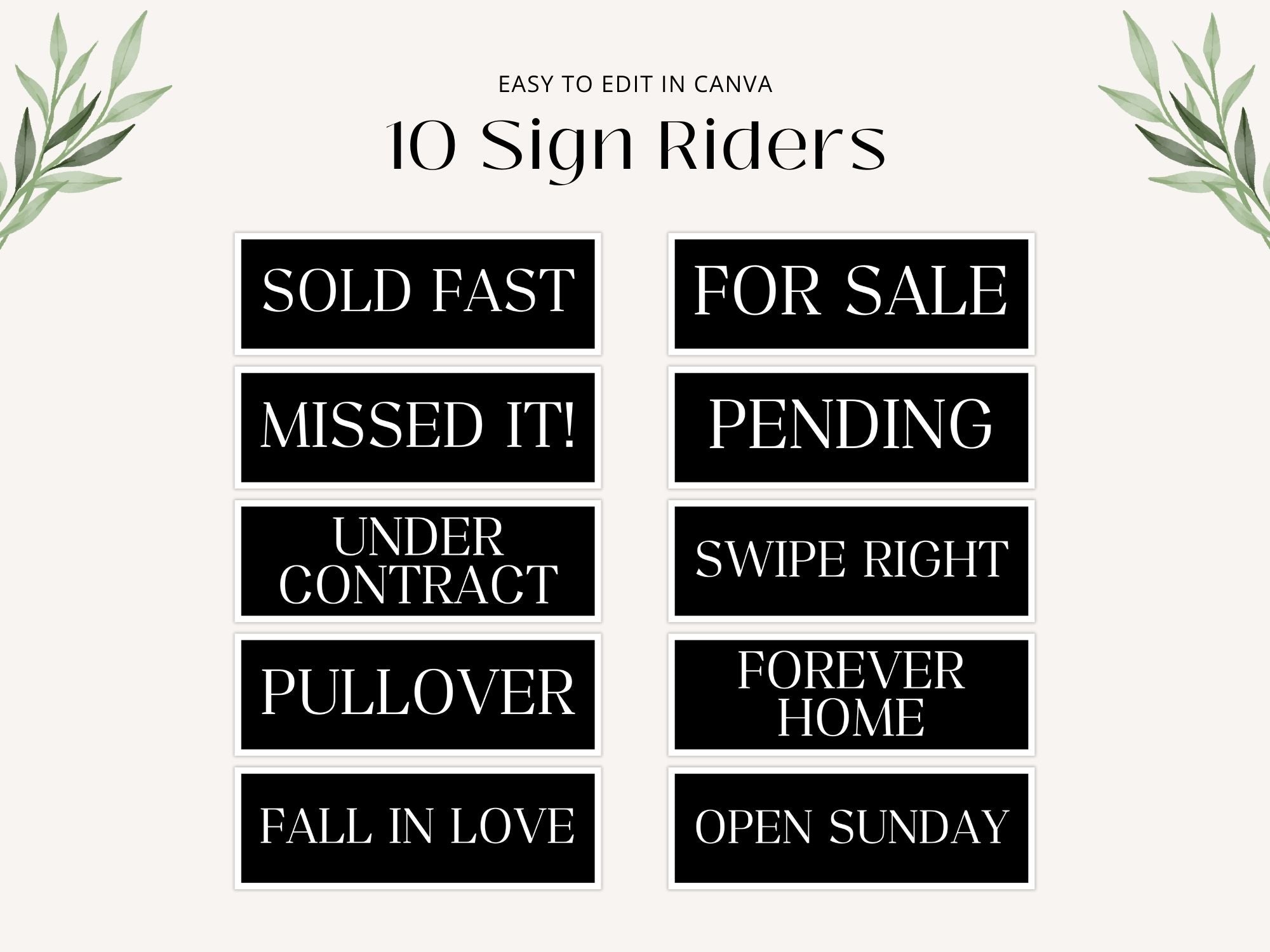 Black Luxury Yard Signs - Elegant and sophisticated yard signs for premium real estate listings.