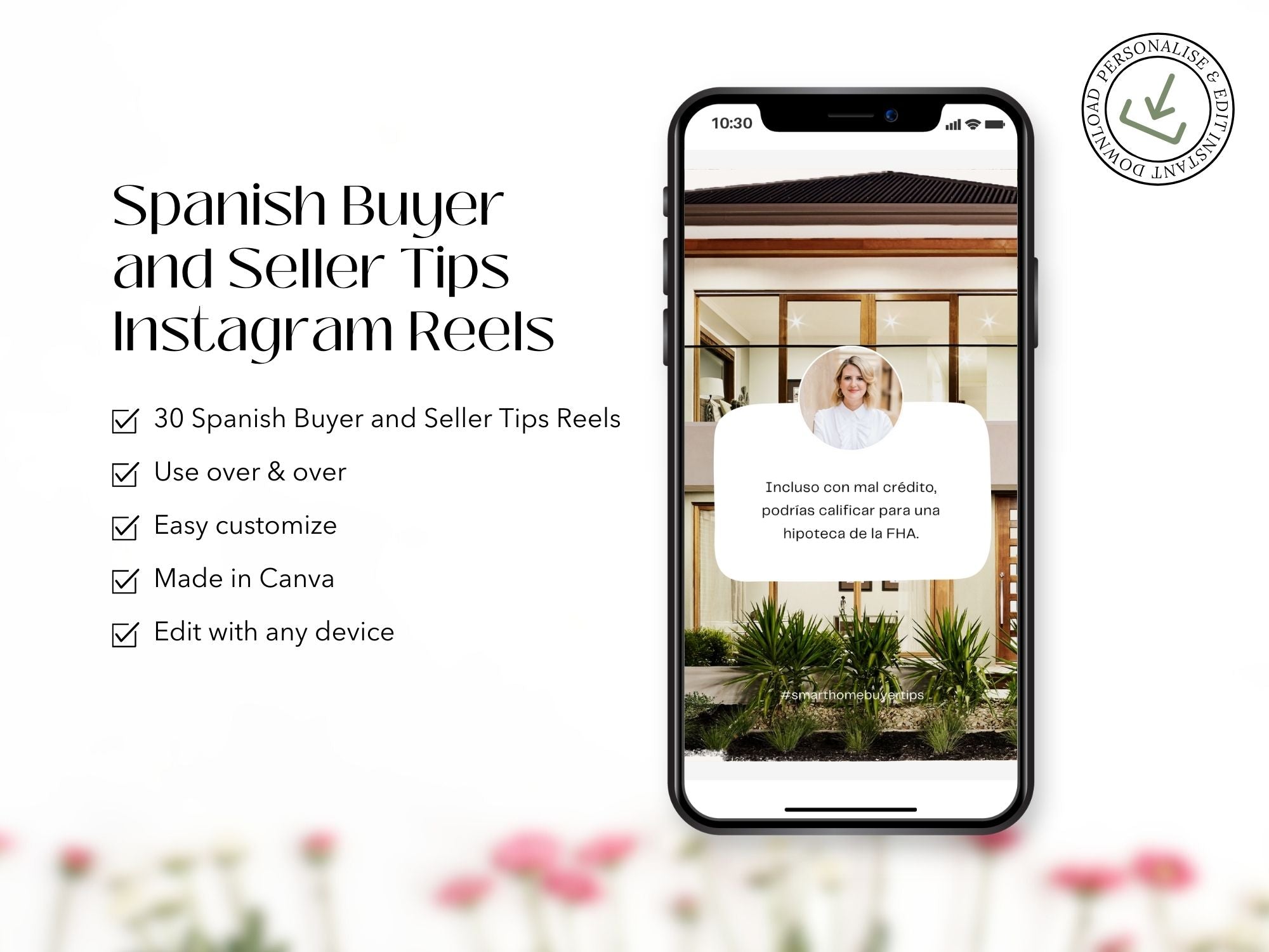 Spanish Buyer and Seller Tips Instagram Reels providing real estate insights for buyers and sellers.