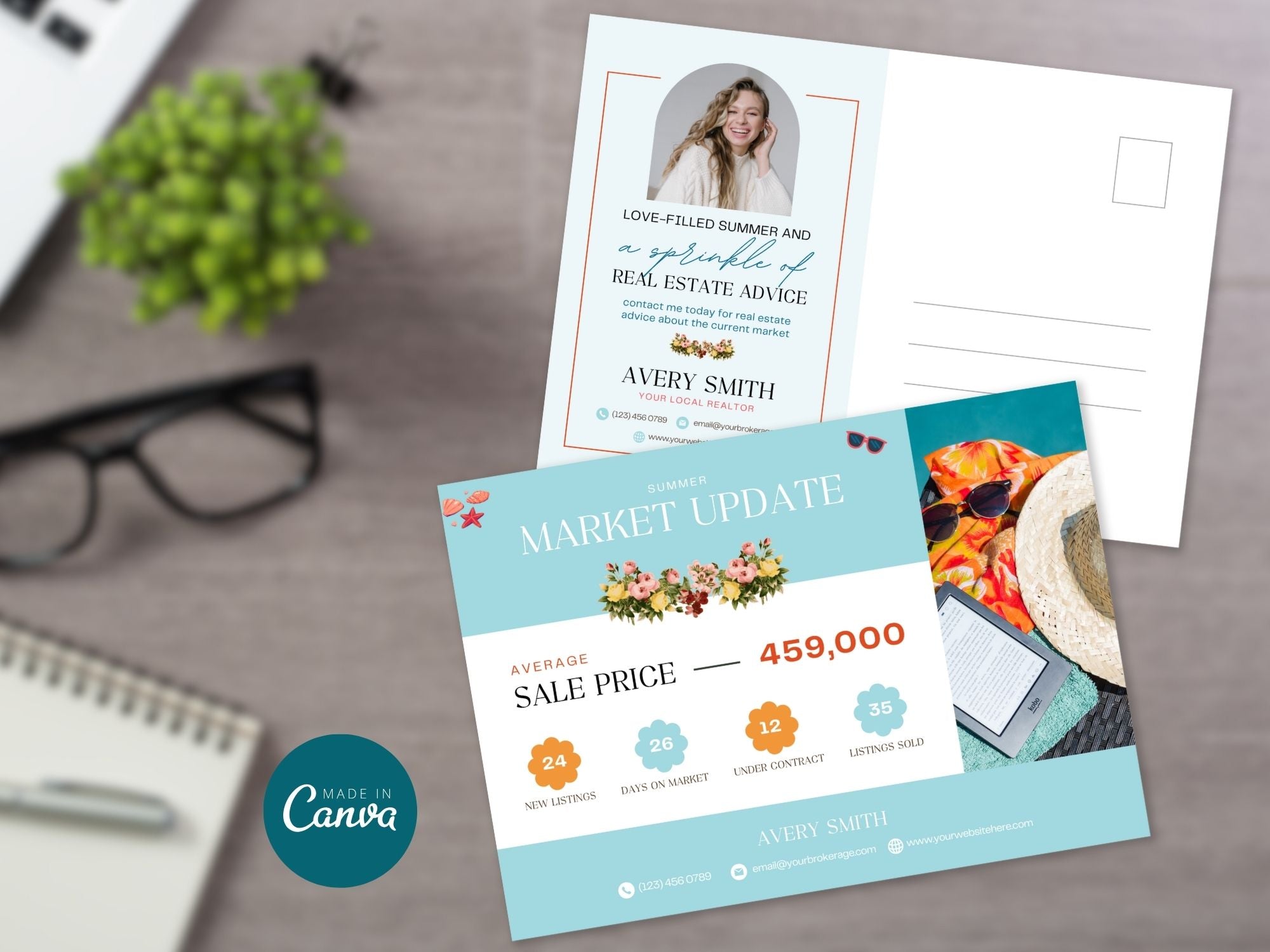 Summer Market Update Postcard - Stay informed with valuable insights into the summer real estate market.