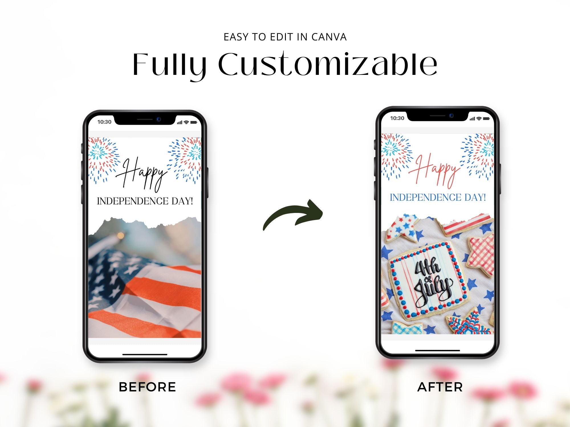 July real estate Instagram reel templates with patriotic summer theme