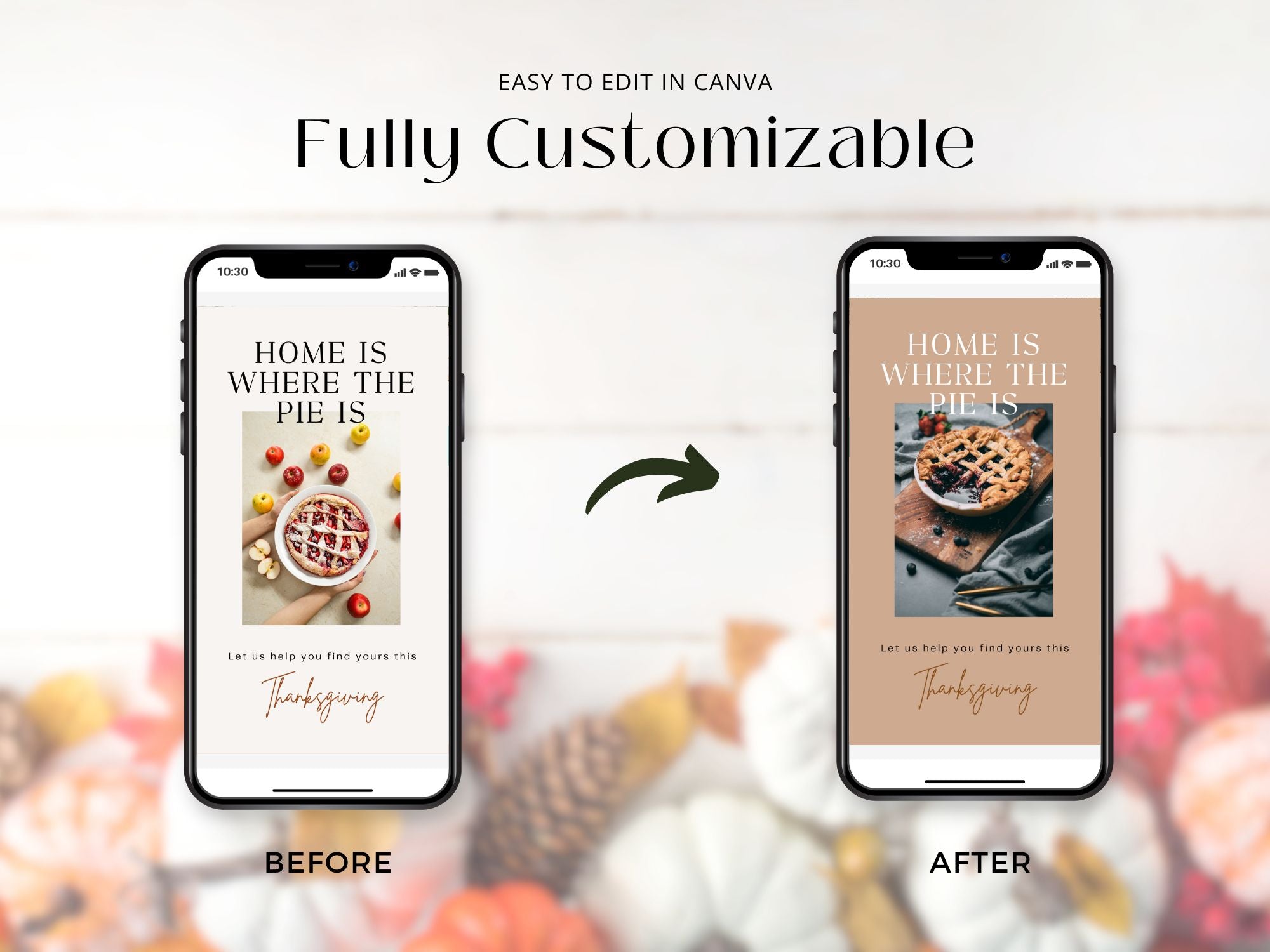 Thanksgiving-themed real estate Instagram reels offering holiday content for realtors.