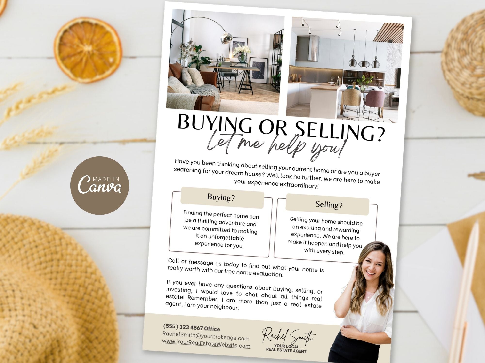 Buying or Selling Real Estate Letter Vol 03 - Professionally designed real estate letter template for impactful communication.