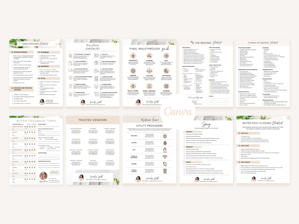 Real Estate Buyer Checklists Bundle - Versatile and editable templates for guiding buyers seamlessly through the real estate buying process, providing comprehensive tools for an organized and informed experience.