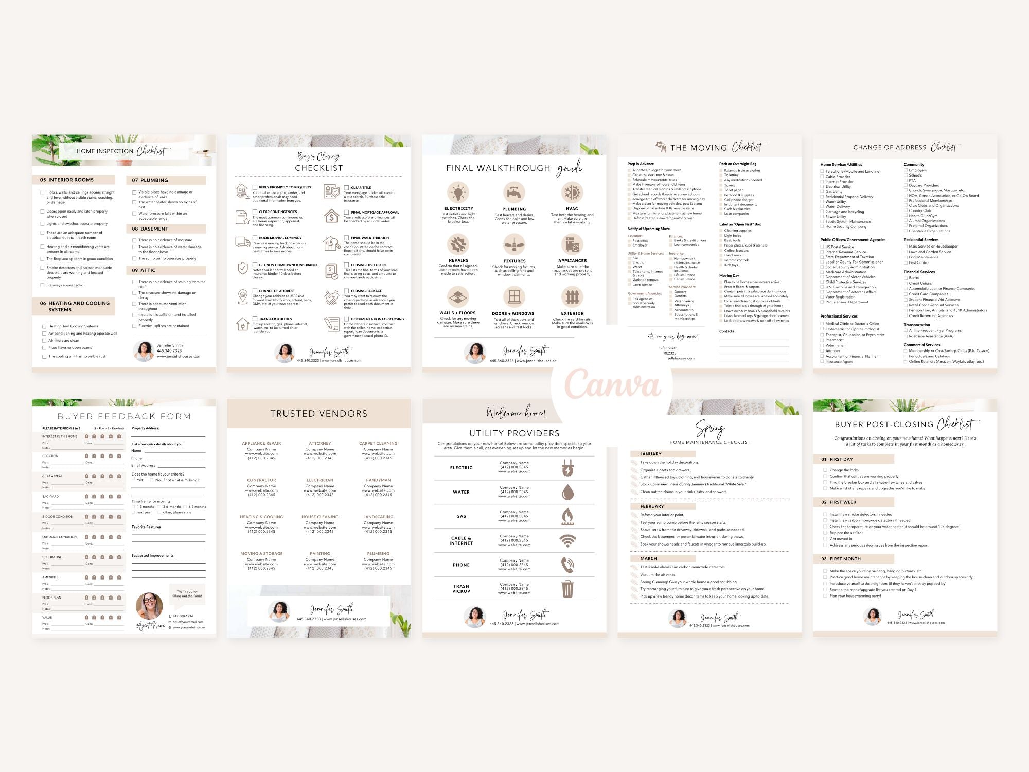 Real Estate Buyer Checklists Bundle - Versatile and editable templates for guiding buyers seamlessly through the real estate buying process, providing comprehensive tools for an organized and informed experience.