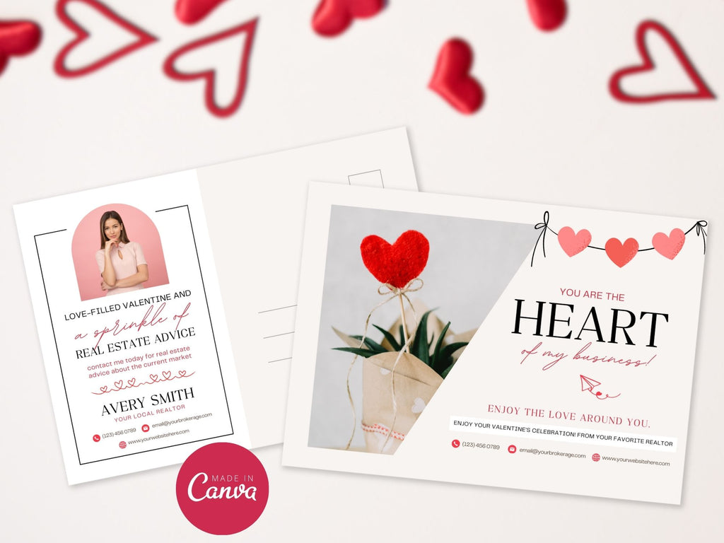 Valentine Postcard Bundle - Professionally designed real estate postcards with a touch of Valentine's charm for impactful marketing.