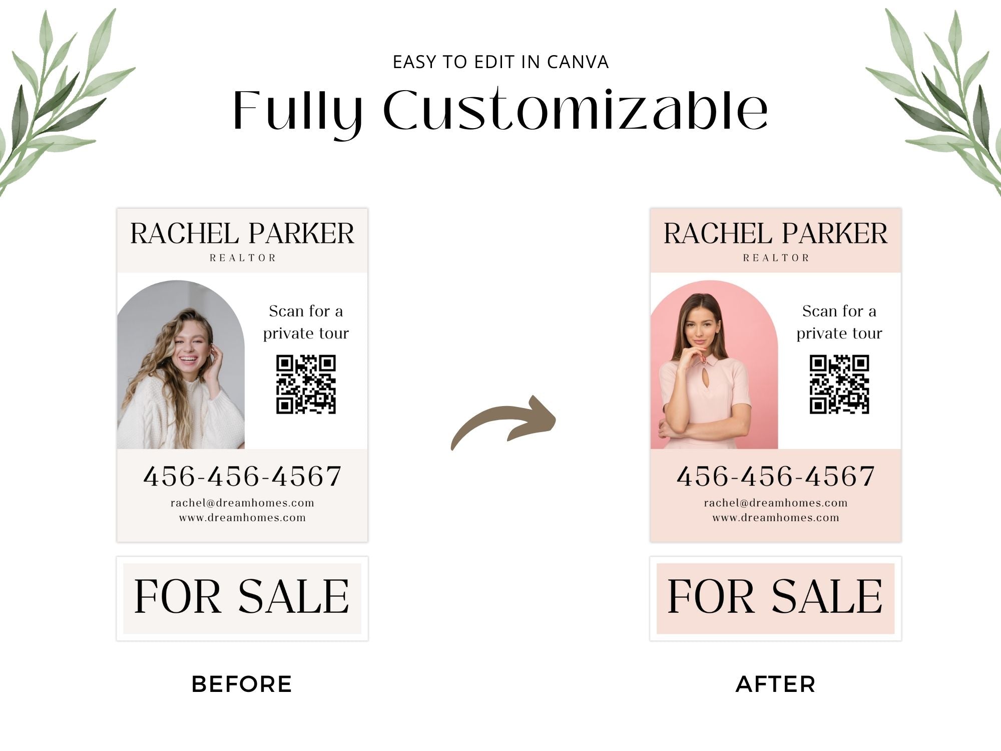 Beige Luxury Yard Signs - Sophisticated yard signs designed for premium real estate listings.
