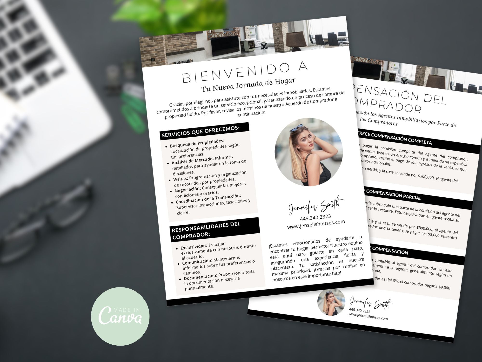 Spanish Buyer Agent Commission Sheets Vol 02 - Real estate commission and representation
sheets in Spanish for agents and clients.