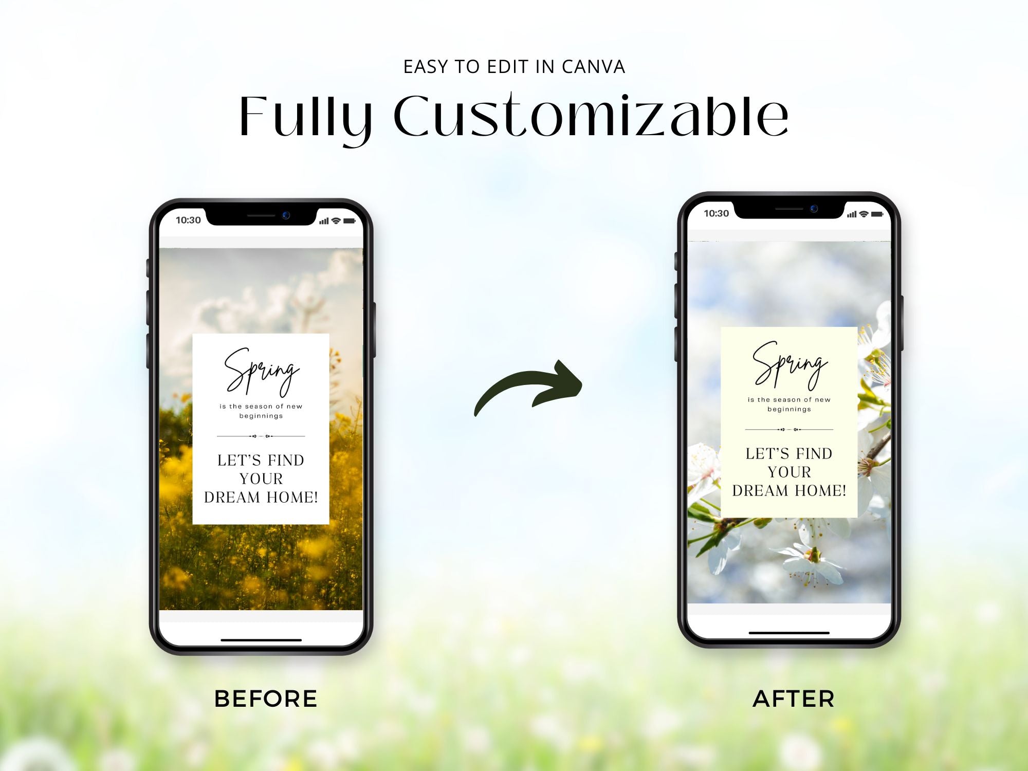 Spring-themed Instagram Reels for real estate marketing