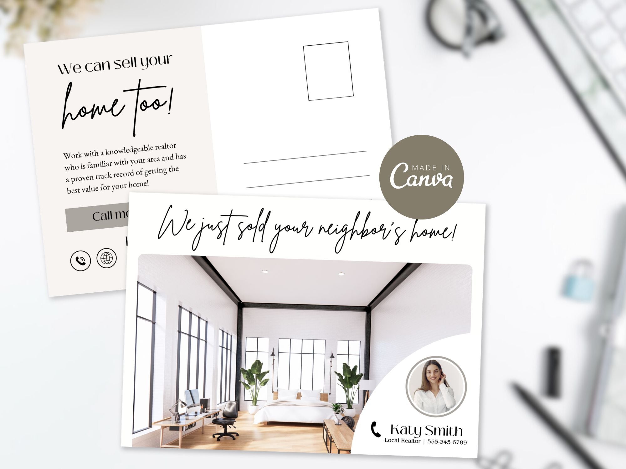 Just Sold Real Estate Postcard - Celebrate your successful transactions with vibrant postcard announcements.