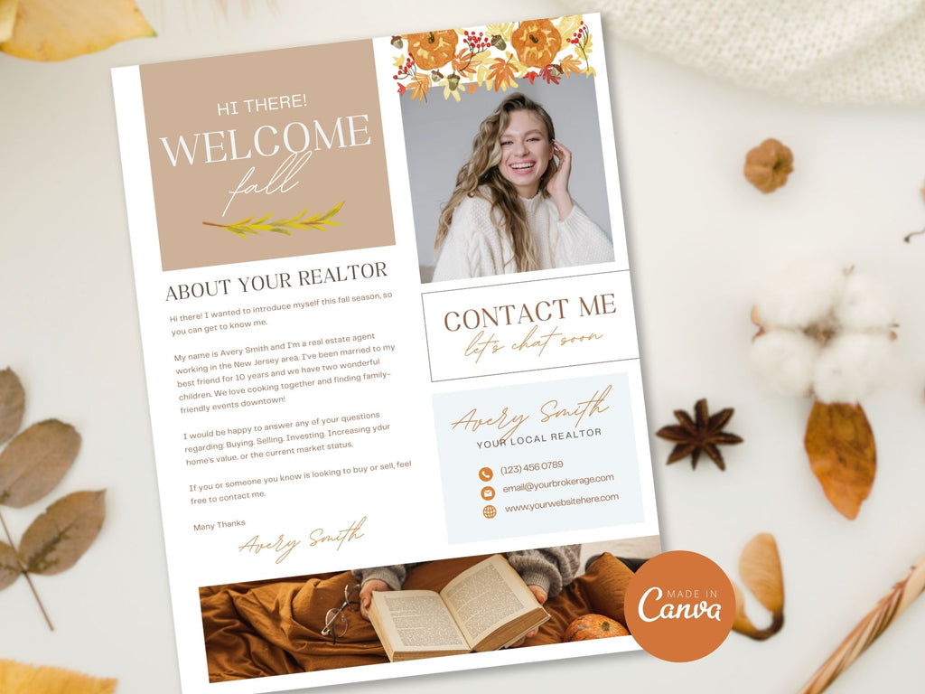 Real Estate Fall Real Estate Letter Vol 02 - Thoughtfully crafted letter template for sharing seasonal updates, expressing gratitude, and maintaining a strong connection with your real estate audience during the fall season.
